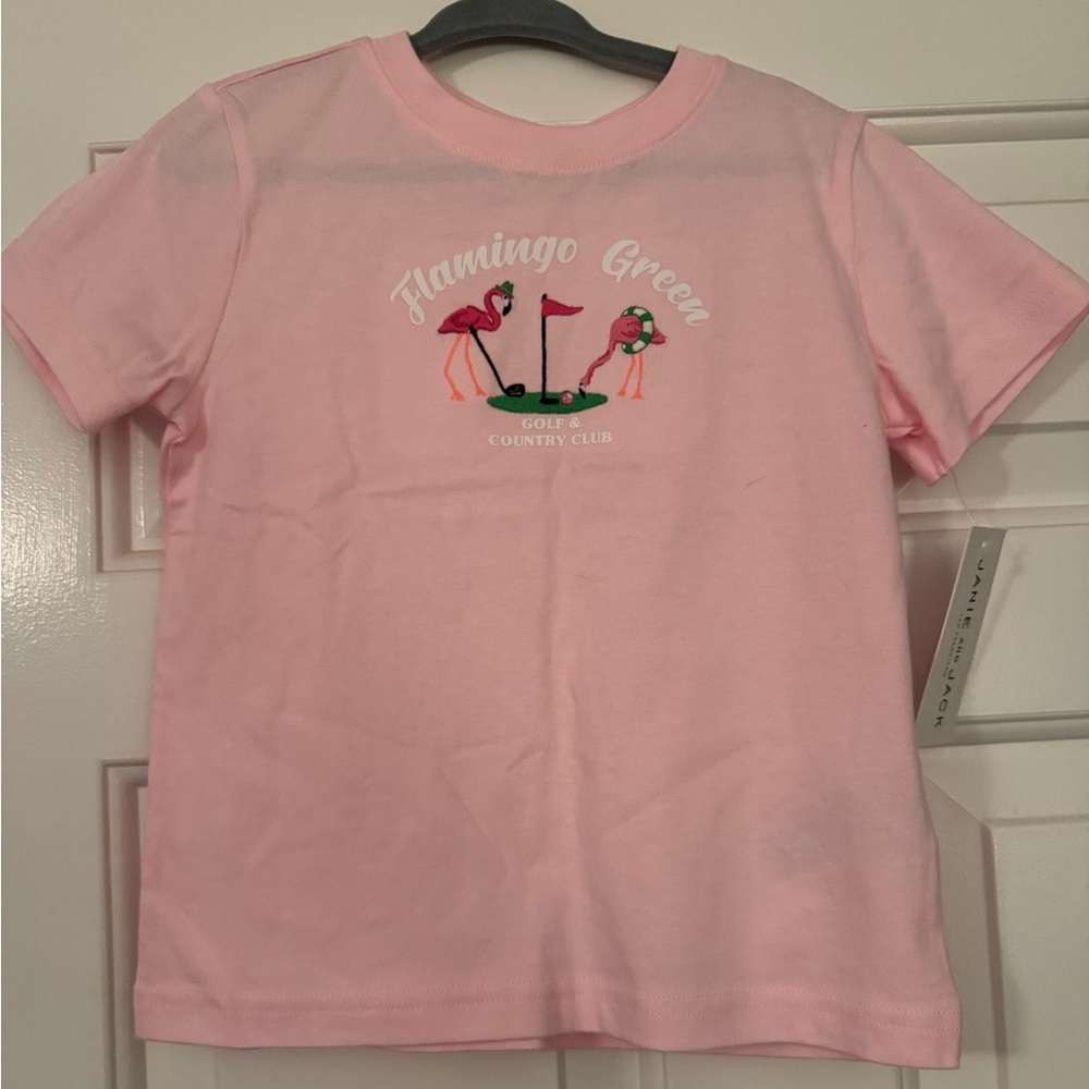 Janie and Jack Toddler Pink Flamingo Tee